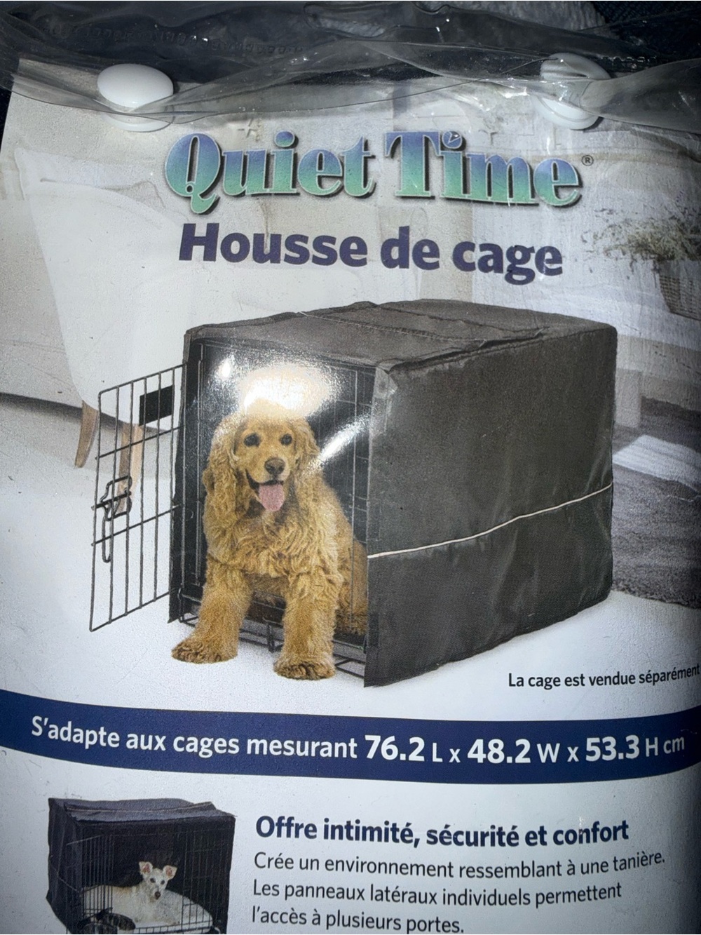 Quiet Time Dark Gray Cage Cover only for Pets